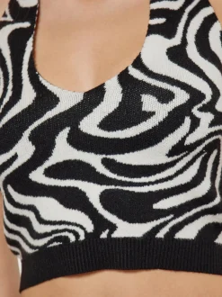 MyMo Damen Crop-Top in mehrfarbig