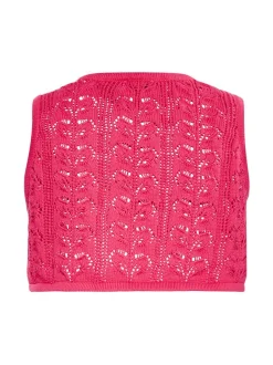 MyMo Damen Crop-Top in pink - Ausschnitt: Karree