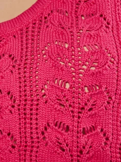 MyMo Damen Crop-Top in pink - Ausschnitt: Karree