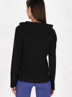 MyMo Damen Fleecejacke in schwarz