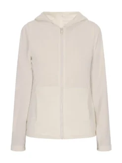 MyMo Damen Fleecejacke in weiß