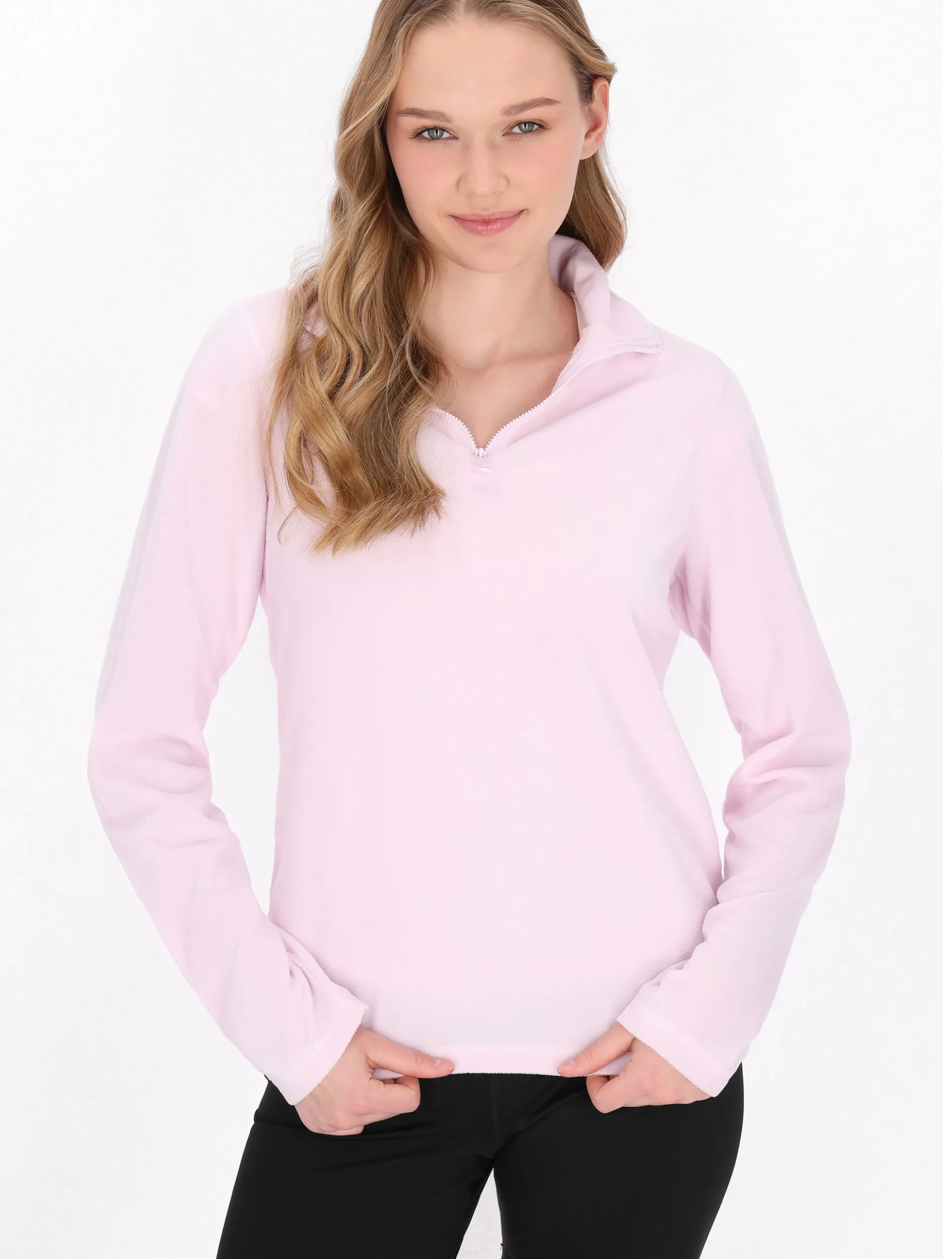 MyMo Damen Fleecepullover in flieder
