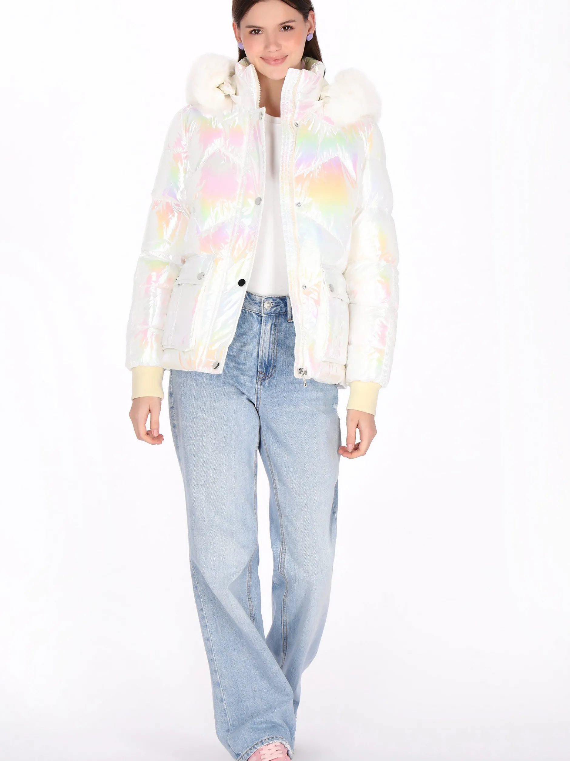 MyMo Damen Jacke in ecru