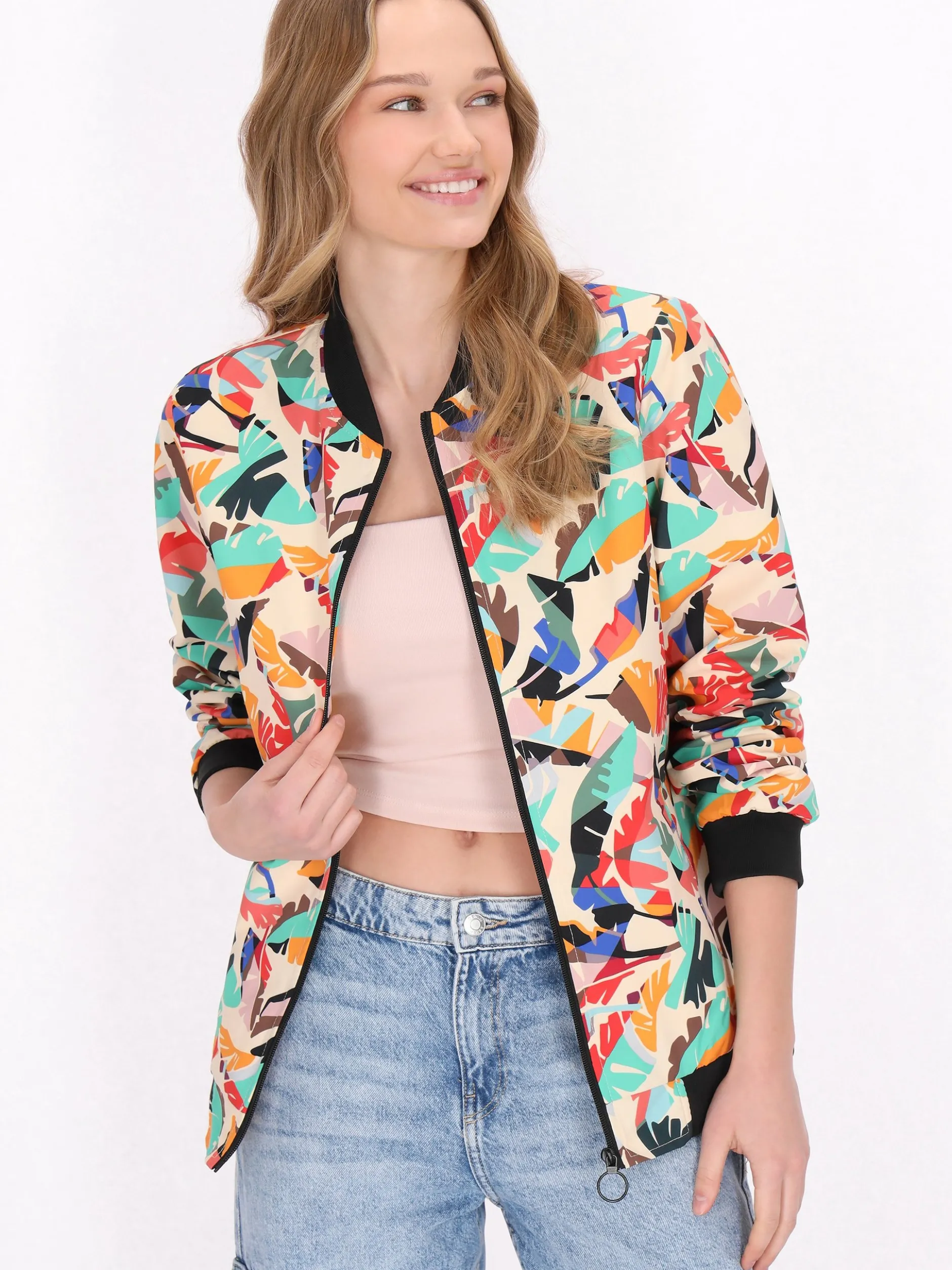 MyMo Damen Jacke in ecru