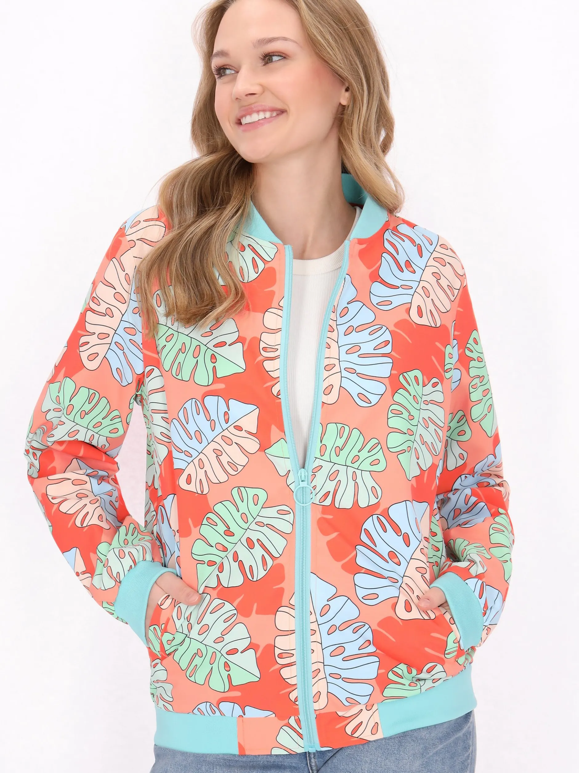 MyMo Damen Jacke in mehrfarbig