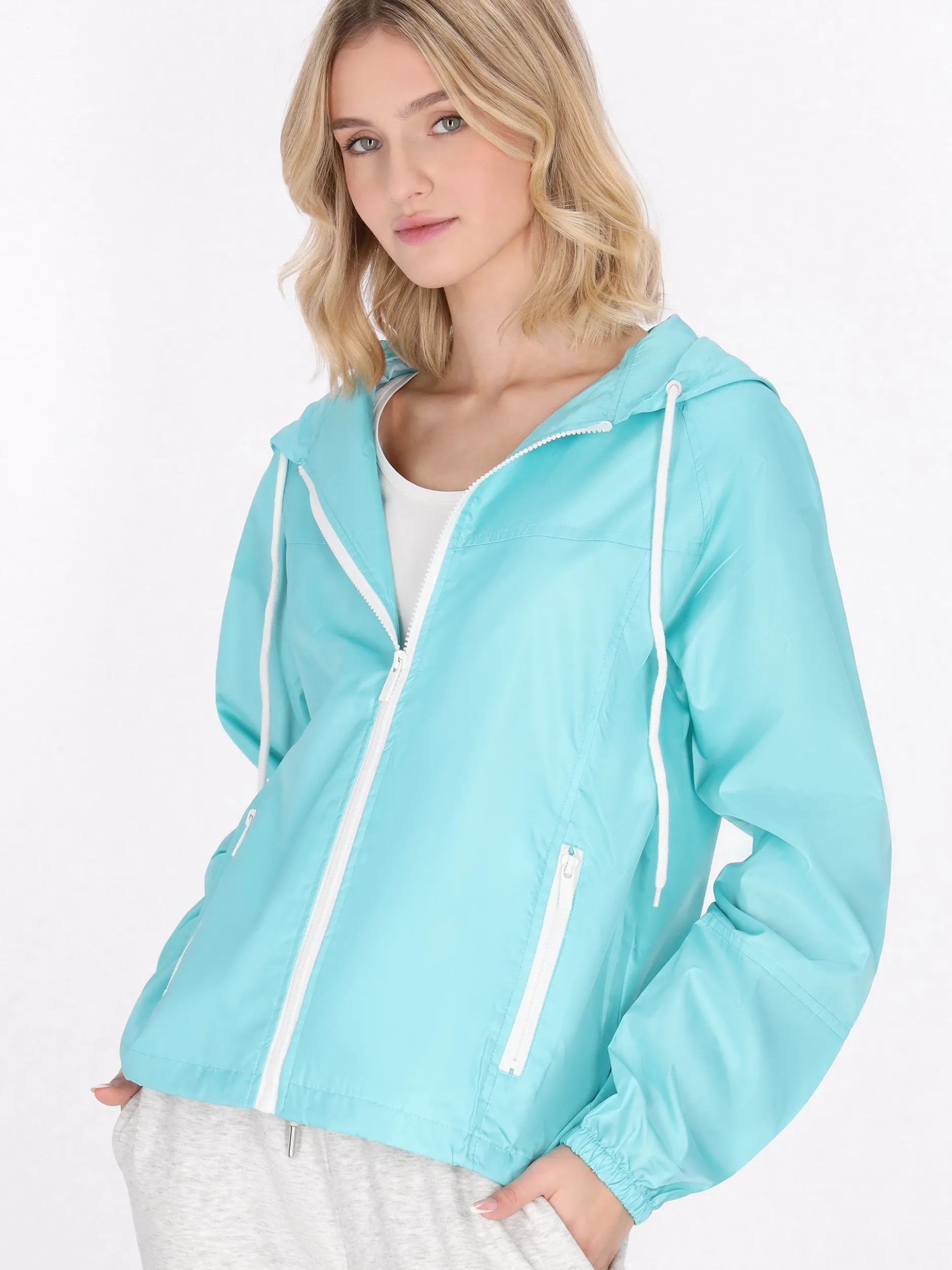 MyMo Damen Jacke in türkis