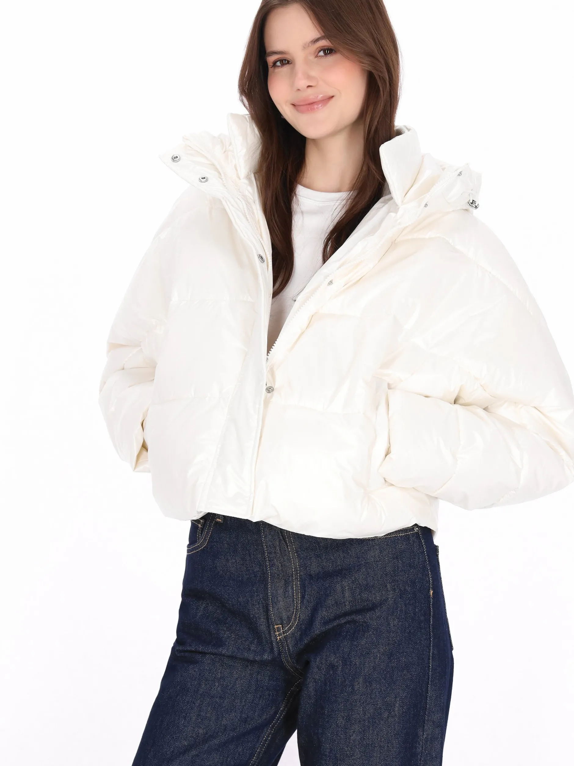MyMo Damen Jacke in weiß