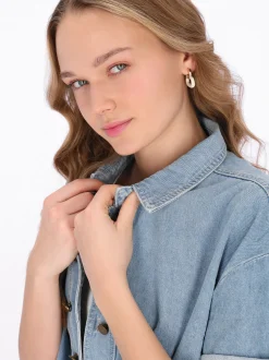 MyMo Damen Jeansbluse in blau