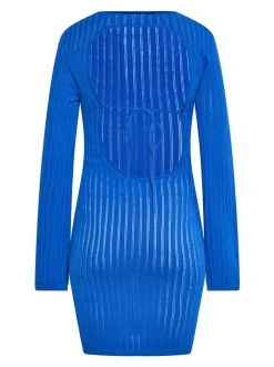 MyMo Damen Kleid in blau - Ausschnitt: Rundhals
