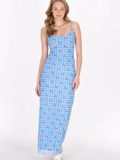 MyMo Damen Kleid in blau - Länge: mittel