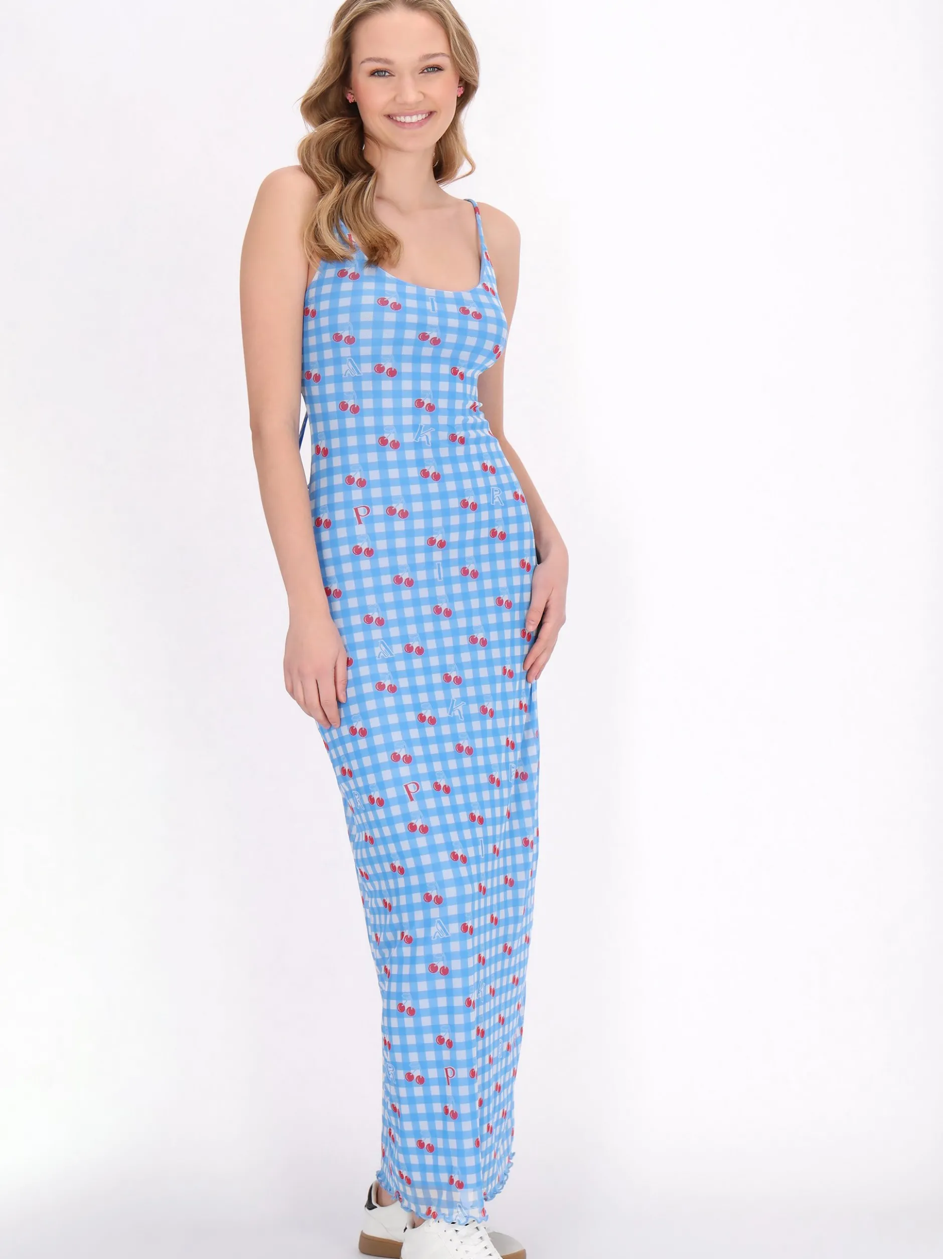 MyMo Damen Kleid in blau - Länge: mittel