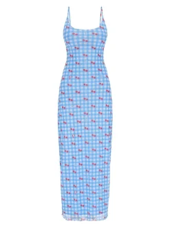 MyMo Damen Kleid in blau - Länge: mittel