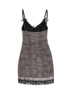 MyMo Damen Kleid in braun - Länge: mittel
