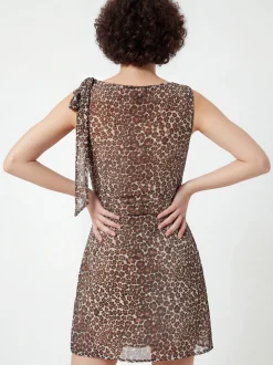 MyMo Damen Kleid in braun - Länge: mittel