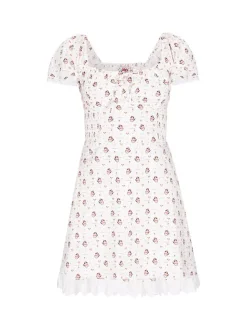 MyMo Damen Kleid in ecru - Länge: mittel