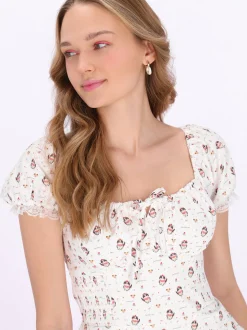 MyMo Damen Kleid in ecru - Länge: mittel