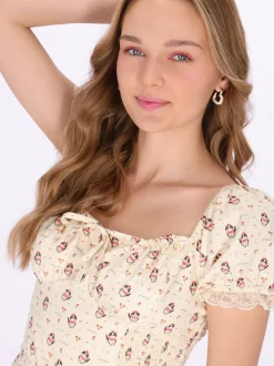 MyMo Damen Kleid in gelb - Länge: mittel
