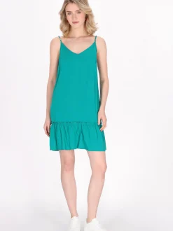 MyMo Damen Kleid in grün - Länge: mittel