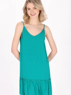 MyMo Damen Kleid in grün - Länge: mittel