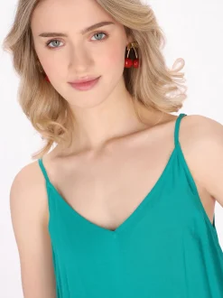 MyMo Damen Kleid in grün - Länge: mittel