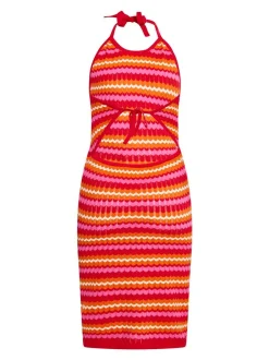 MyMo Damen Kleid in mehrfarbig - Länge: mittel