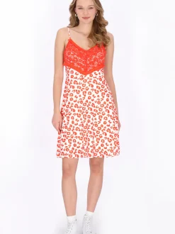 MyMo Damen Kleid in orange - Länge: kurz