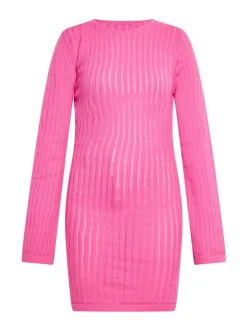 MyMo Damen Kleid in pink - Ausschnitt: Rundhals