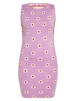 MyMo Damen Kleid in purple - Ausschnitt: Rundhals