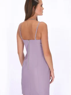 MyMo Damen Kleid in purple - Länge: mittel