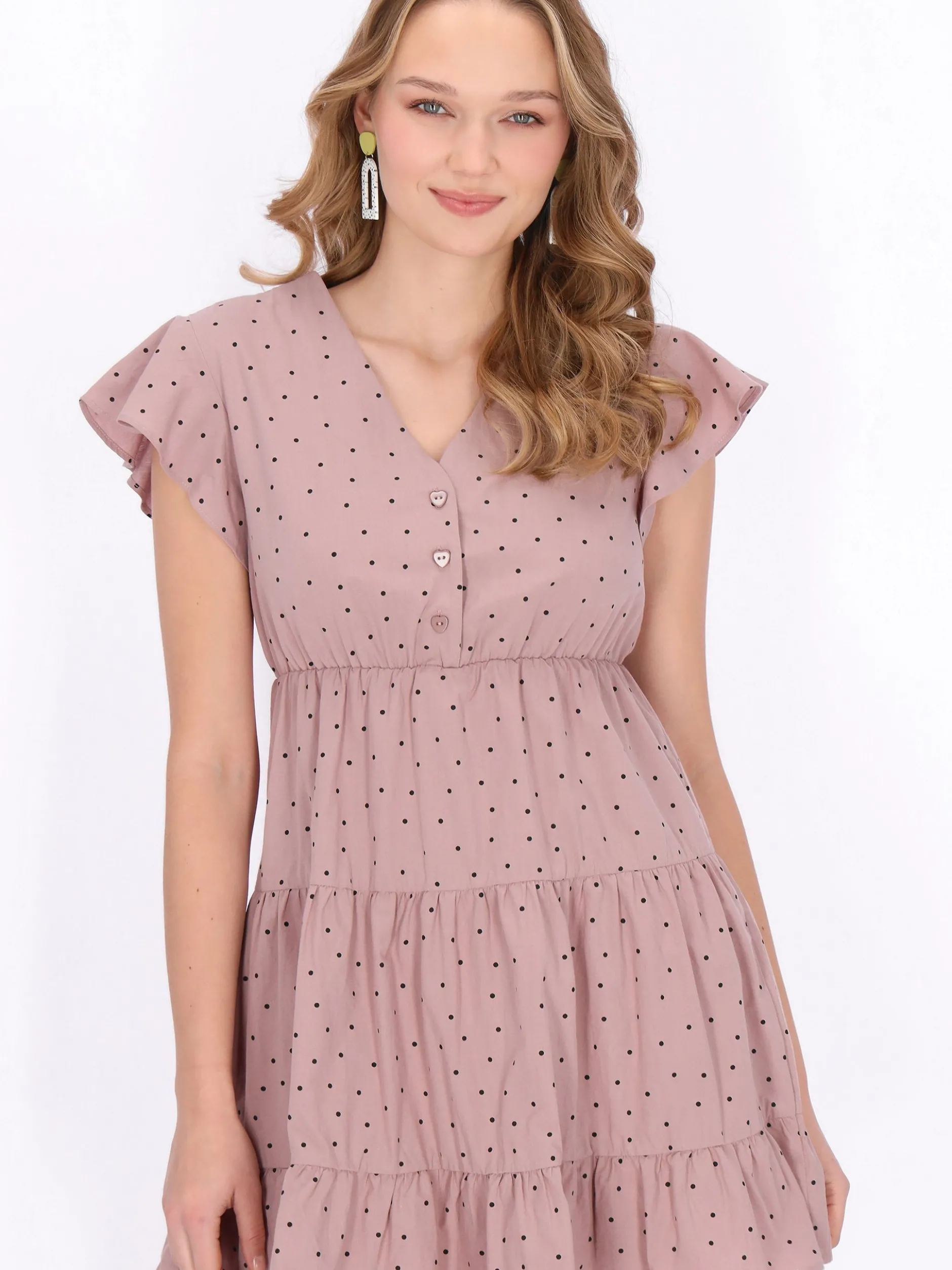 MyMo Damen Kleid in purple - Länge: mittel