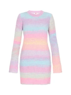 MyMo Damen Kleid in rosa - Ausschnitt: Rundhals