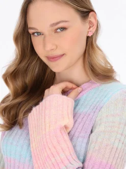 MyMo Damen Kleid in rosa - Ausschnitt: Rundhals