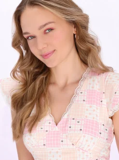 MyMo Damen Kleid in rosa - Länge: kurz