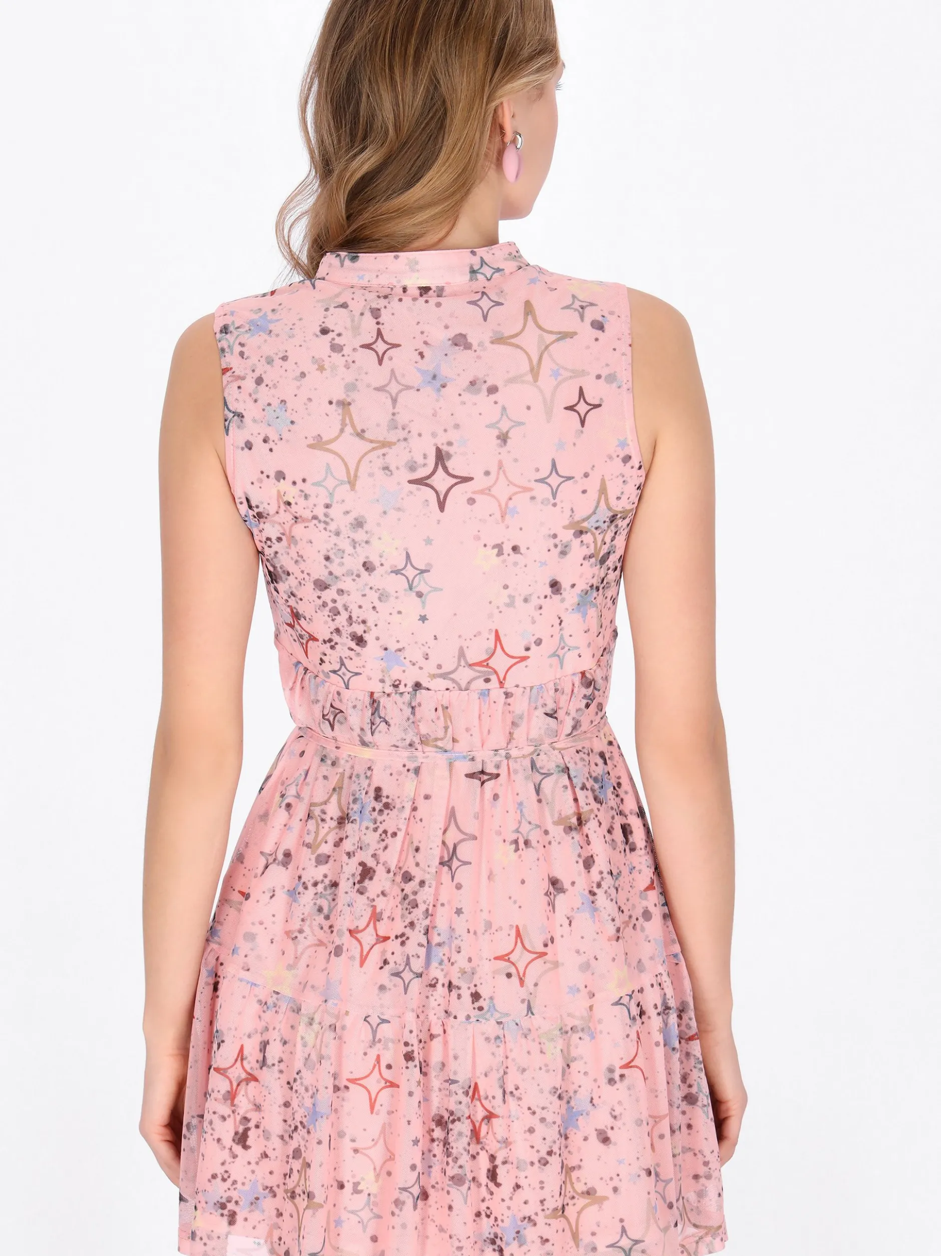 MyMo Damen Kleid in rosa - Länge: mittel
