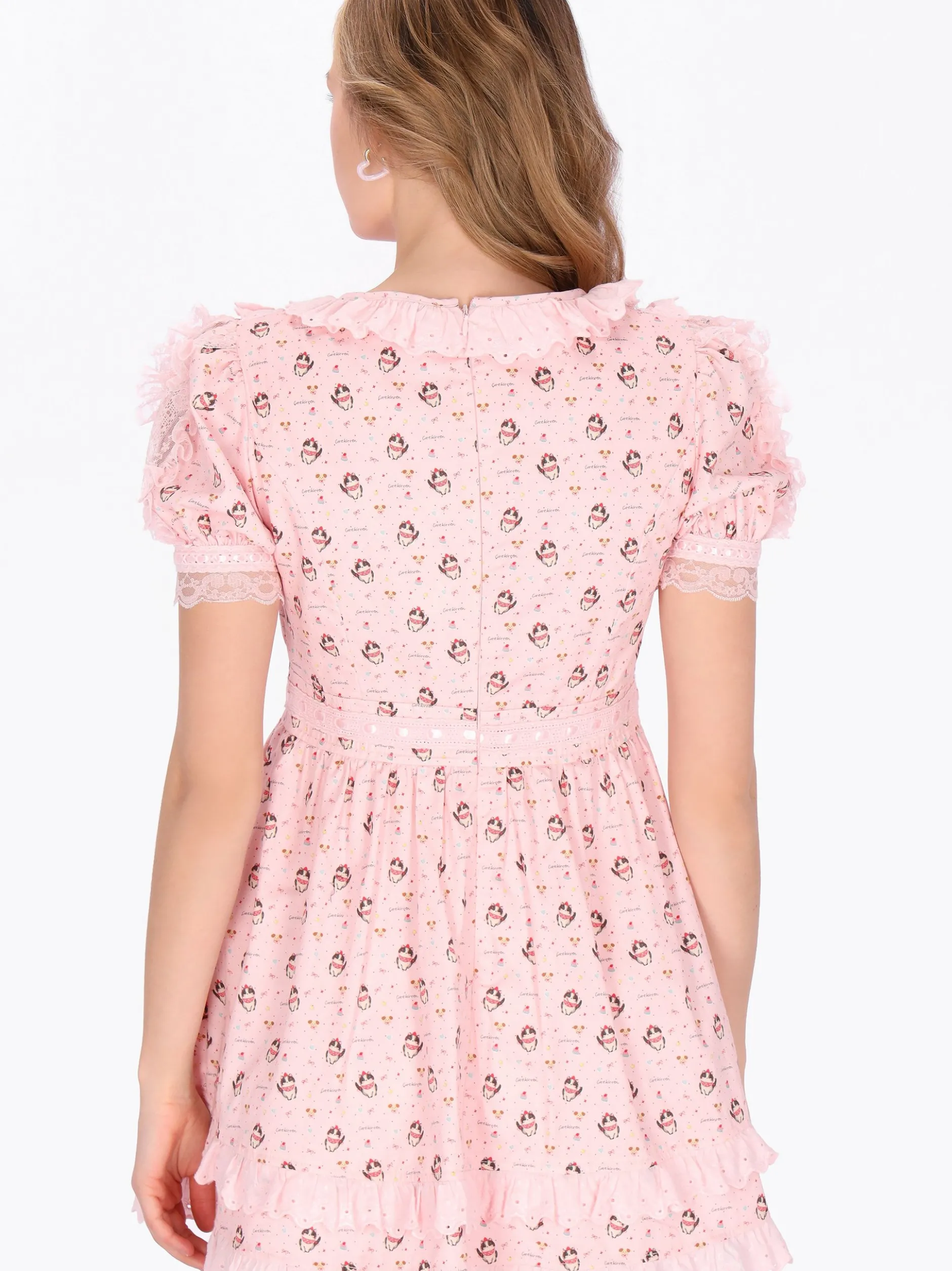 MyMo Damen Kleid in rosa - Länge: mittel
