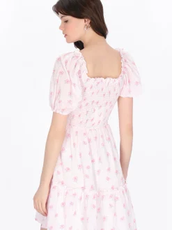 MyMo Damen Kleid in rosa - Länge: mittel