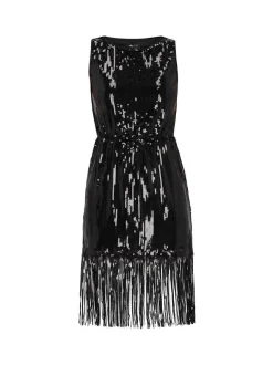 MyMo Damen Kleid in schwarz - Ausschnitt: Rundhals