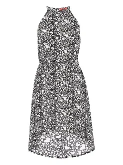 MyMo Damen Kleid in schwarz - Länge: mittel