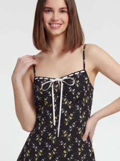 MyMo Damen Kleid in schwarz - Länge: mittel