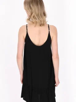MyMo Damen Kleid in schwarz - Länge: mittel