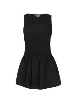 MyMo Damen Kleid in schwarz - Länge: mittel