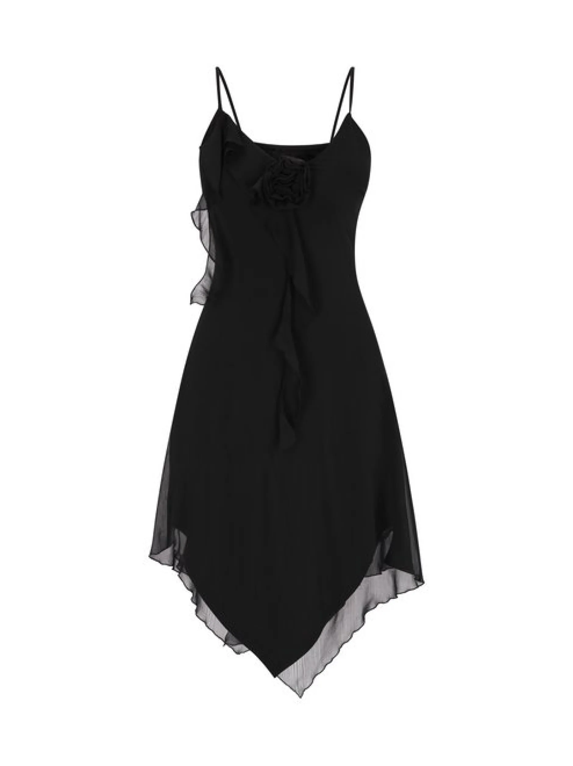 MyMo Damen Kleid in schwarz - Länge: mittel