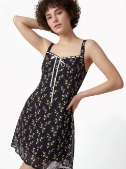 MyMo Damen Kleid in schwarz - Länge: mittel
