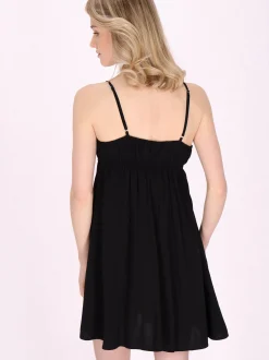 MyMo Damen Kleid in schwarz - Länge: mittel