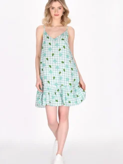 MyMo Damen Kleid in türkis - Länge: mittel