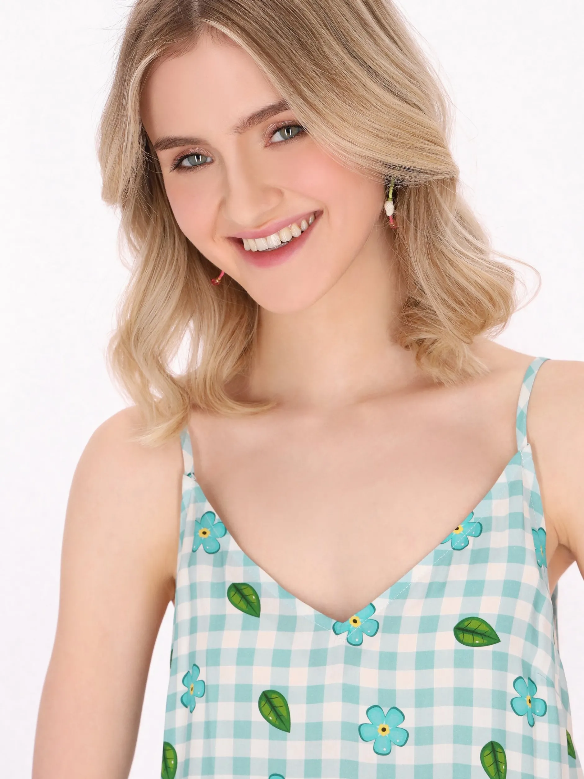 MyMo Damen Kleid in türkis - Länge: mittel