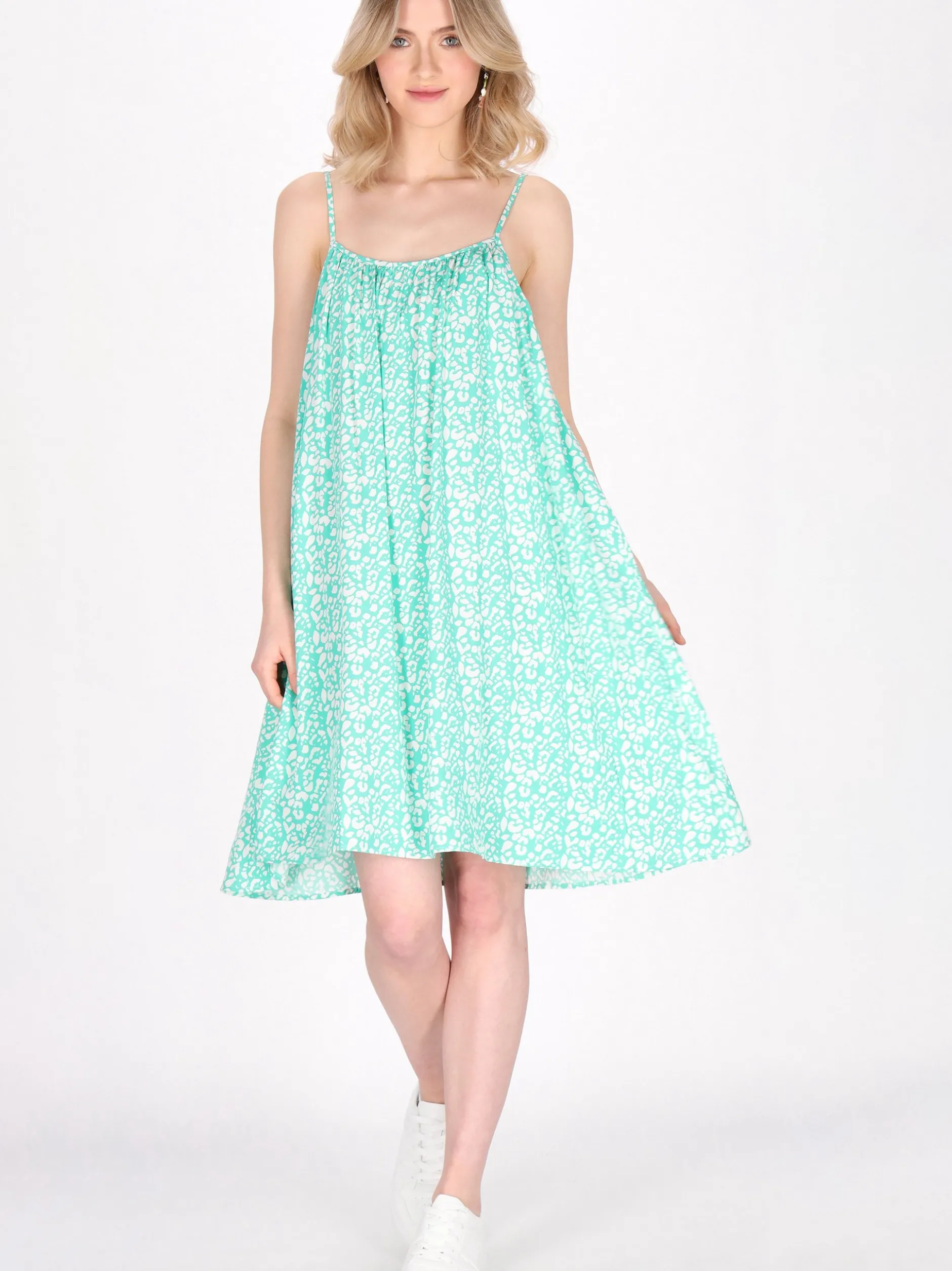 MyMo Damen Kleid in türkis - Länge: mittel