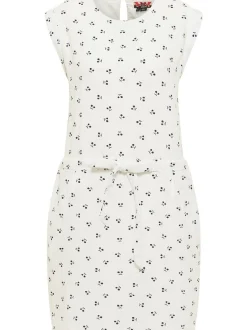 MyMo Damen Kleid in weiß - Ausschnitt: Rundhals