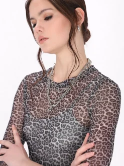 MyMo Damen Kleid in weiß - Ausschnitt: Rundhals