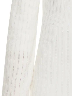 MyMo Damen Kleid in weiß - Ausschnitt: Rundhals
